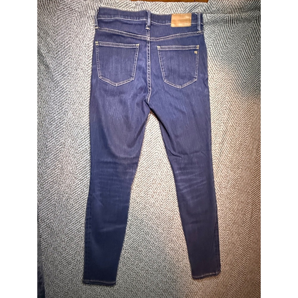 Madewell 9" High-Rise Skinny Jeans Dark Wash Denim Size 27 - Picture 5 of 9